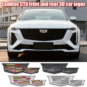 Cadillac Car Front Rear Emblem, Hood Decoration Part, Scratch-Resistant Reinforced Badge Replacement, Fits Ct6 Models, Exterior Modification Accessories