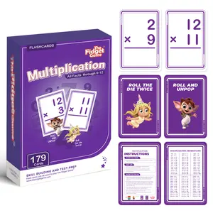 THE FIDGET GAME Multiplication Card Pack - Skill Building and Test Prep for Ages 0-12, Includes 179 Cards with Multiplication Facts