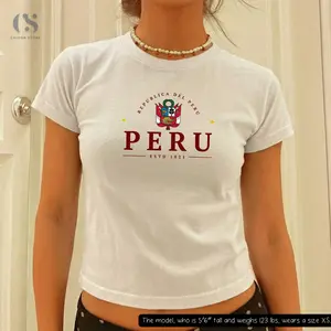 Peru Tee Baby Tee, Peruvian Pride Top, Latin Heritage Baby Tee