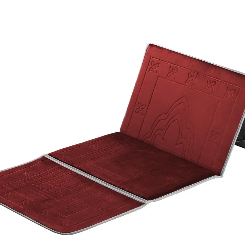 Prayer Rug with Back Support Foldable Meditation Floor Chair