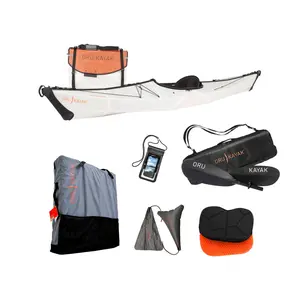 Oru Kayak Bay ST Folding Kayak Bundle - Portable Water Sports Vessel for Recreational Kayaking Adventures