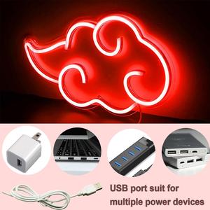 anime cloud design neon sign, usb powered led neon light, decorative neon sign for home game room party decoration, ideal holiday gift