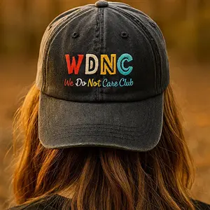 Embroidered We Do Not Care Club Hat, Proud Member of WDNC Club Hat, We Do Not Care Club Streetwear Cap, Generation X Retro Washed Hat,  WDNC X Cap