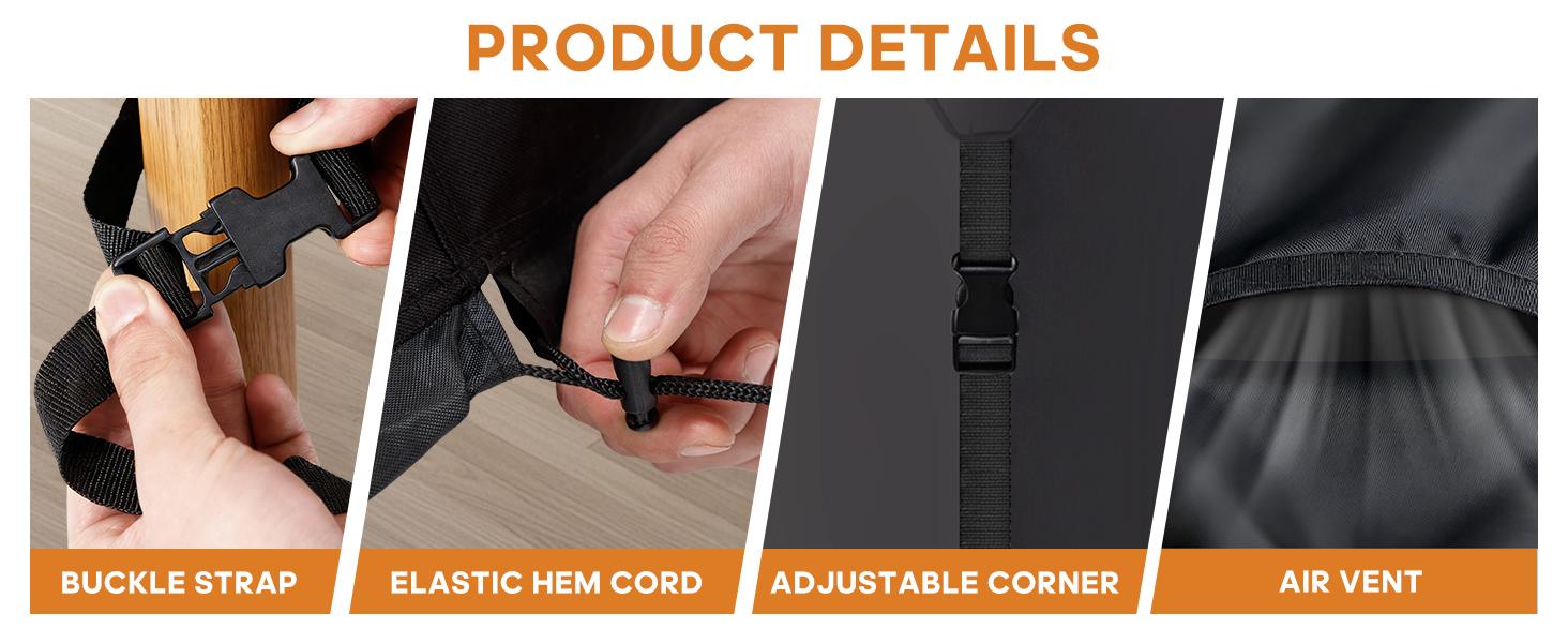 Waterproof Outdoor Furniture Cover,600D Heavy Duty Canvas For Patio Table And Chairs,Full Coverage Weather Protector With Air Vents And Straps Waterproof Outdoor Furniture Cover,600D Heavy Duty Canvas For Patio Table And Chairs,Full Coverage Weather Protector With Air Vents And Straps