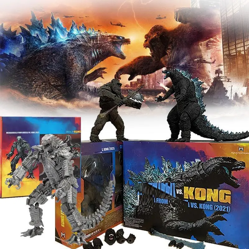 SHM Kong From Godzilla Vs Kong 2021 Movie PVC Action Figure Kaiju Monsterverse Dinosaur Model Collectible Action Toys Gifts