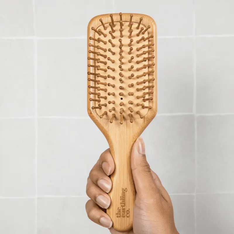 Bamboo Bristle Detangling Hair Brush for Hair Care, Eco-Friendly Hairbrush with Eco Bamboo Bristles