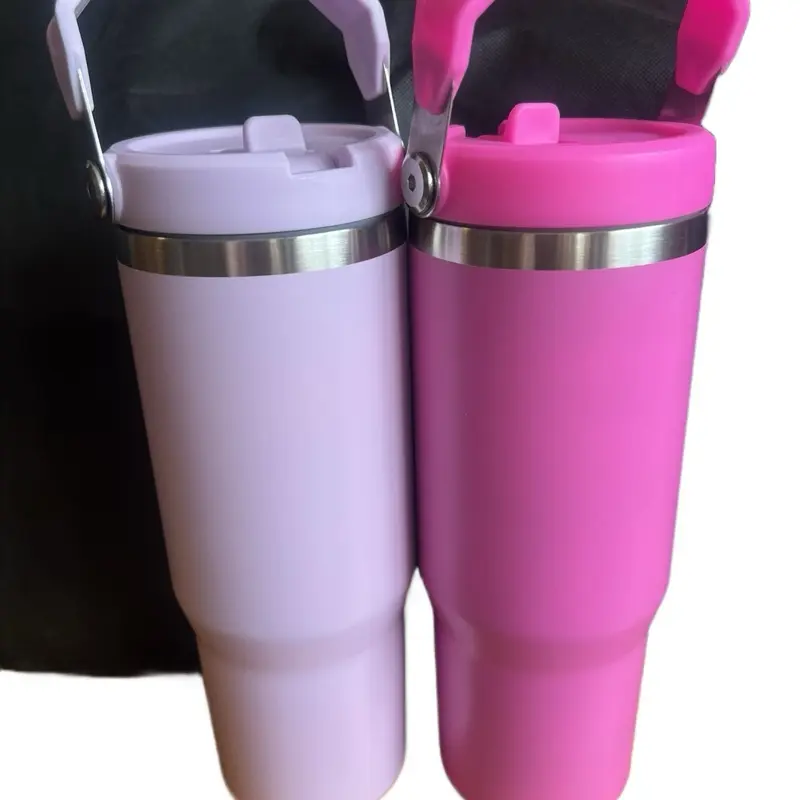 Flip Straw Water Bottle 30oz - Hydrating Tumbler for Indoor and Outdoor Use - Drinkware