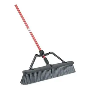 212 MAIN 24 in. Durable Rough Surface Heavy Duty Push Broom - Red, Home Cleaning Products, Cleaning Supply, Household Cleaning Tool for Rough Floors