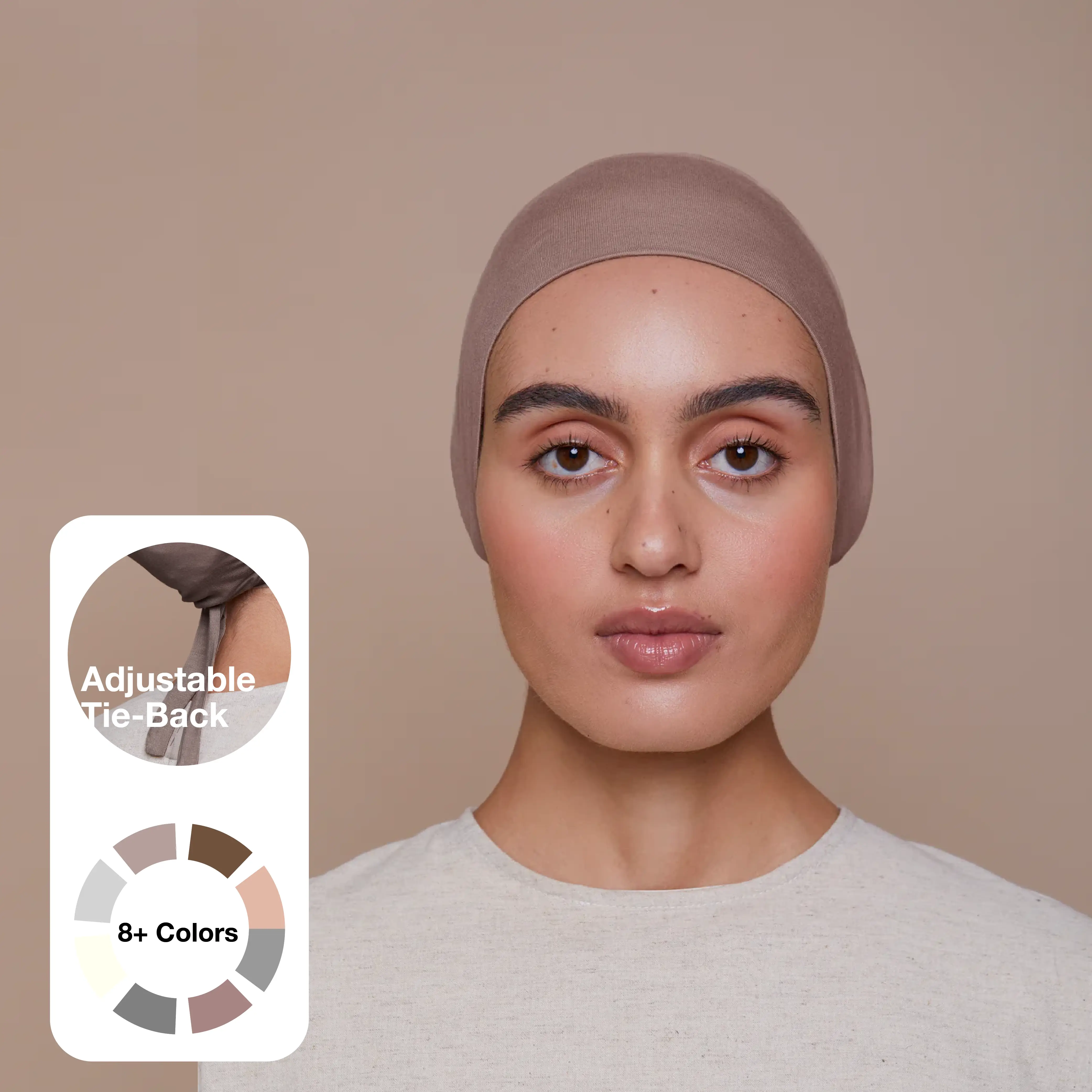 Voile Chic Tie-Back Underscarf – Soft Bamboo, Secure Fit & All-Day Comfort