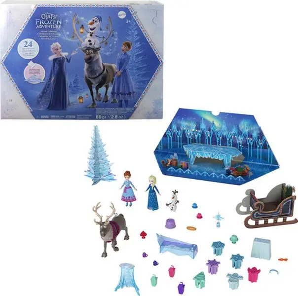 Disney Frozen Advent Calendar with Anna, Collectible Items, Holiday Gift for Collectibles Enthusiasts