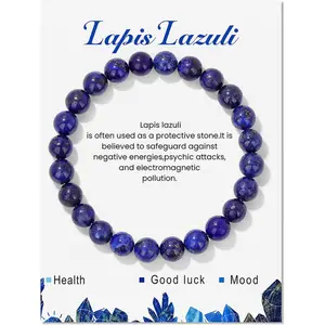 8mm Healing Crystal Bracelet for Women Handmade Natural Stone Bracelets Semi-Precious Gemstone Bracelets Stretch Crystal Beaded Bracelets Healing Gifts for