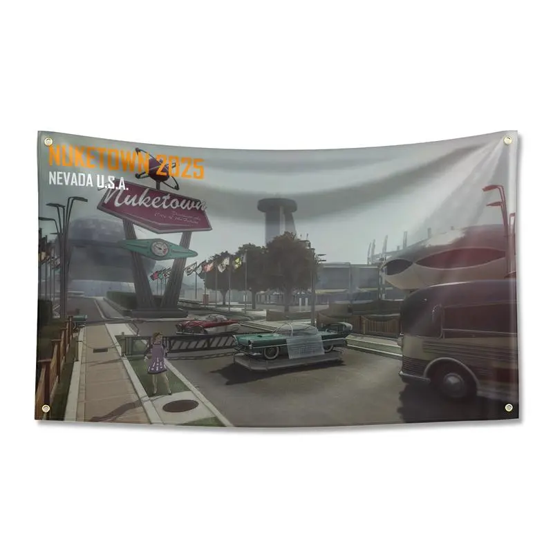 Nuketown Dorm Flag For Bedroom, Lightweight Polyester Tapestry 3x5ft Decor Size bedroom decor tapestry chill room accessories mens room decor cool stuff for room girly bedroom decor trippy room decor cool stuff for your bedroom y2k room decor Hanging tikt