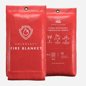 Emergency Fire Blanket, Fiberglass Wool, Fire Suppression Blanket for Kitchen, Home and Business