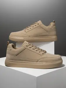 Men's Fashionable Low Top Lace Up Skate Shoes, Casual Comfortable Sports Shoes for Daily Wear, Male All-match Round Toe Shoes for Daily Wear, Sneaker