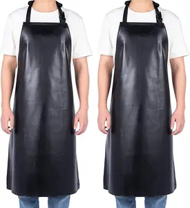 Waterproof Rubber Vinyl Apron Unisex Adult Adjustable Lightweight Chemical Resistant Extra Long Work Apron