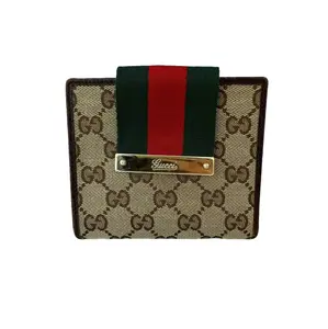 Pre-owned Canvas Wallet Gucci GG Supreme Ophidia Web Stripe French Wallet