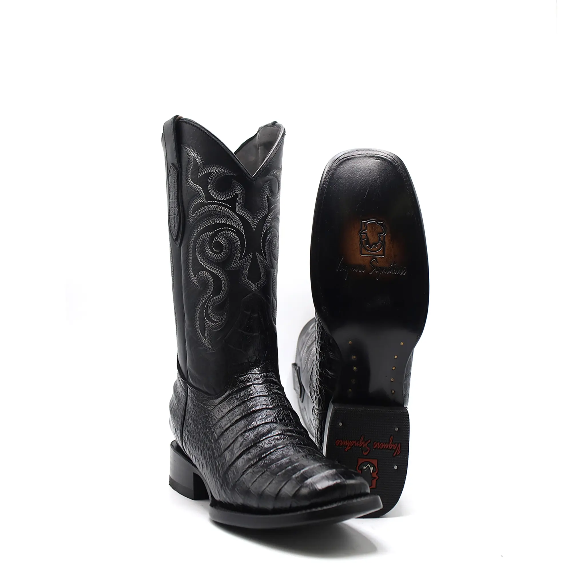 2565005001 - Vaquero Signature Men's Wide Toe Boots Coco Belly Print Black