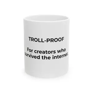 TROLL-PROOF Mug - Ceramic Coffee Cup for Creators