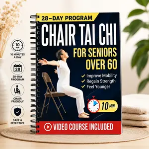 28-Day Exercise Plan for Seniors, Tai Chi Walking, Chair Support, Low Intensity, Balance Promotion, Weight Management, Outdoor Use