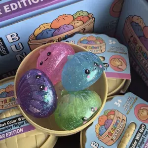 Mystery Edition Fidget Toys - Mini Colorful Glittery Buns for Kids 3+ - Fun Interactive Sensory Play - Perfect for Stress Relief and Entertainment