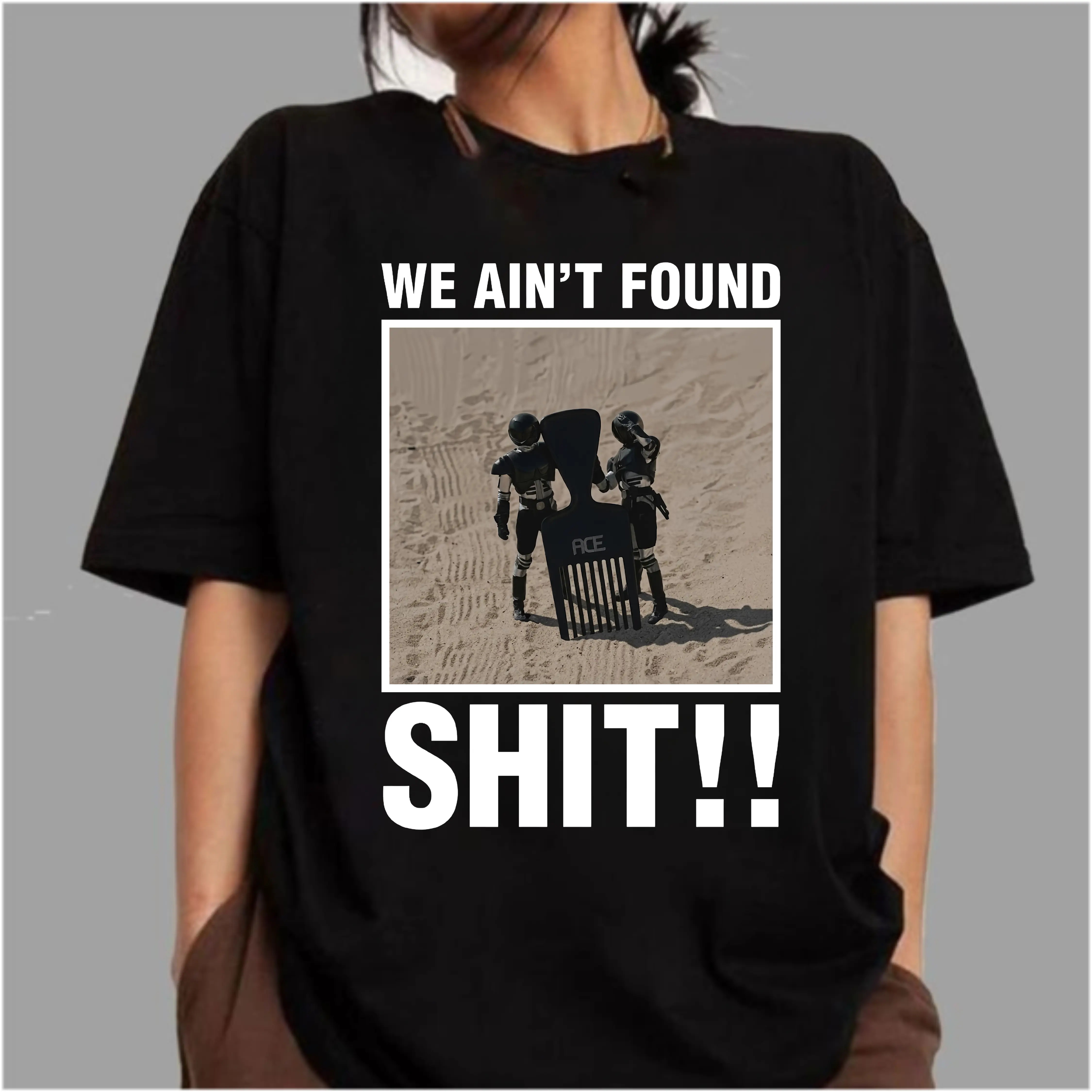 Women's Fitted Short-Sleeve T-Shirt - Spaceballs Mel Brooks Parody Funny Sci-Fi Graphic Top, Retro Classic Film Casual Streetwear, Collectible Gift for Comedy Fans