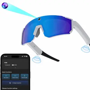 Al Smart Glasses with Camera, 32MP HD Video Recording Glasses with EIS Stabilization, Polarized Sunglasses, IP54, UV Protection, ChatGPT Enabled - Sunglasses for Men, Cycling, Hiking & Baseball