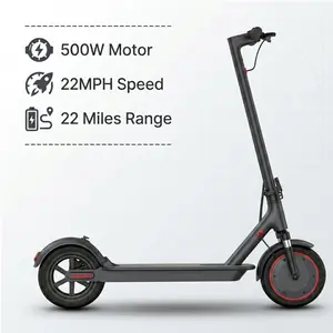 500W Powerful Electric Scooter,22MPH Speed,22 Miles Range,Dual Suspension,Double Brake,10" Smart Electric Scooter,Daily Commute