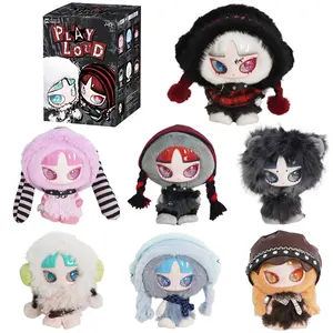 INN'S PLAY LOUD Series Blind Box Anime Style Cute Collectible Mystery Doll Random 1 PCS 6 Regular + 1 Secret Approx. 7.9 Inches Kawaii Stuffed Toy for Birthday and Holiday Gifts