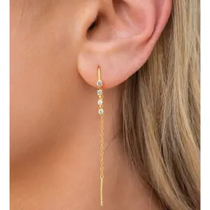 Flora Thread Earrings | Gold