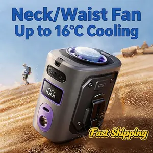 MUXNW Portable Waist Clip Fan: Mini 100-speed 14,000 RPM cooling fan wear on belt, under clothing, pants waistband for workers