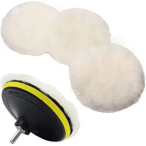 6 count 6 Inch  Polishing Buffing Pad Polishing Buffing Wheel for Drill Buffer Attachment with M14 Drill Adapter