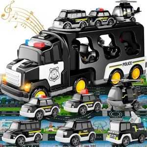 Police Truck Toys ,5 in 1,7in 1, Truck Friction Power Toy Car Christmas Birthday Gifts