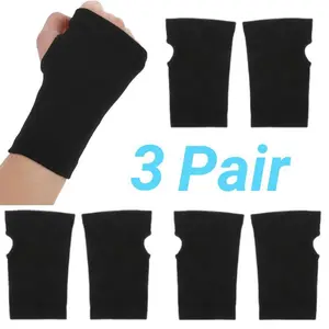 3 Pairs Palm Brace Wrist Support Sleeves,Everyday Use Wrist Brace,Compression Carpal Tunnel for Wrist Pain Relief,Fitness Sports Glove,Wrist Brace for Men and Women Healthcare Tool