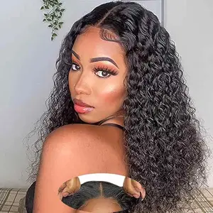 4X4 Hd Lace Closure Wigs Human Hair Glueless Hd Wigs Human Hair Hd Transparent Pre Plucked 200% Density Curly Wigs For Black Women