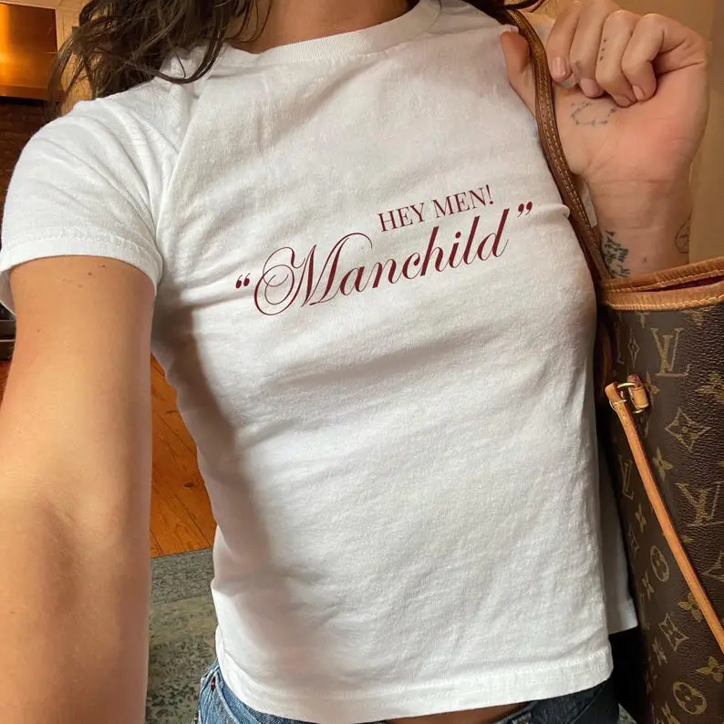 [Sale Up To 40%] Manchild - Hey Men  Espresso, Trendy Babytee
