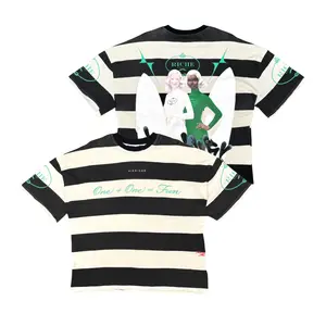 Vie+Riche T-Shirt - Striped Future - Black And White - VR1407