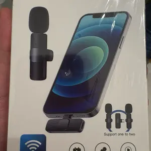 Wireless Microphone for iPhone iPad Android 2 Pack Crystal Clear Recording with USB-C for Podcast ASMR TikTok Audio Professional Lapel Live Streaming 360° Wide-Angle Sound Pickup