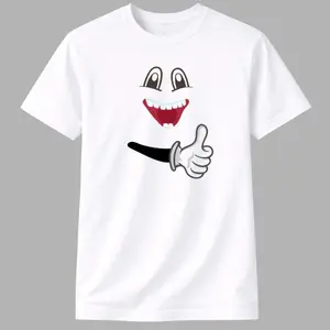 Thumbs Up Grin Character T-Shirt – Playful Smile Graphic Tee | Fun Expressive Emoji Shirt & Casual Streetwear Gift for Men and Women by Ms. Lauren Charles Design