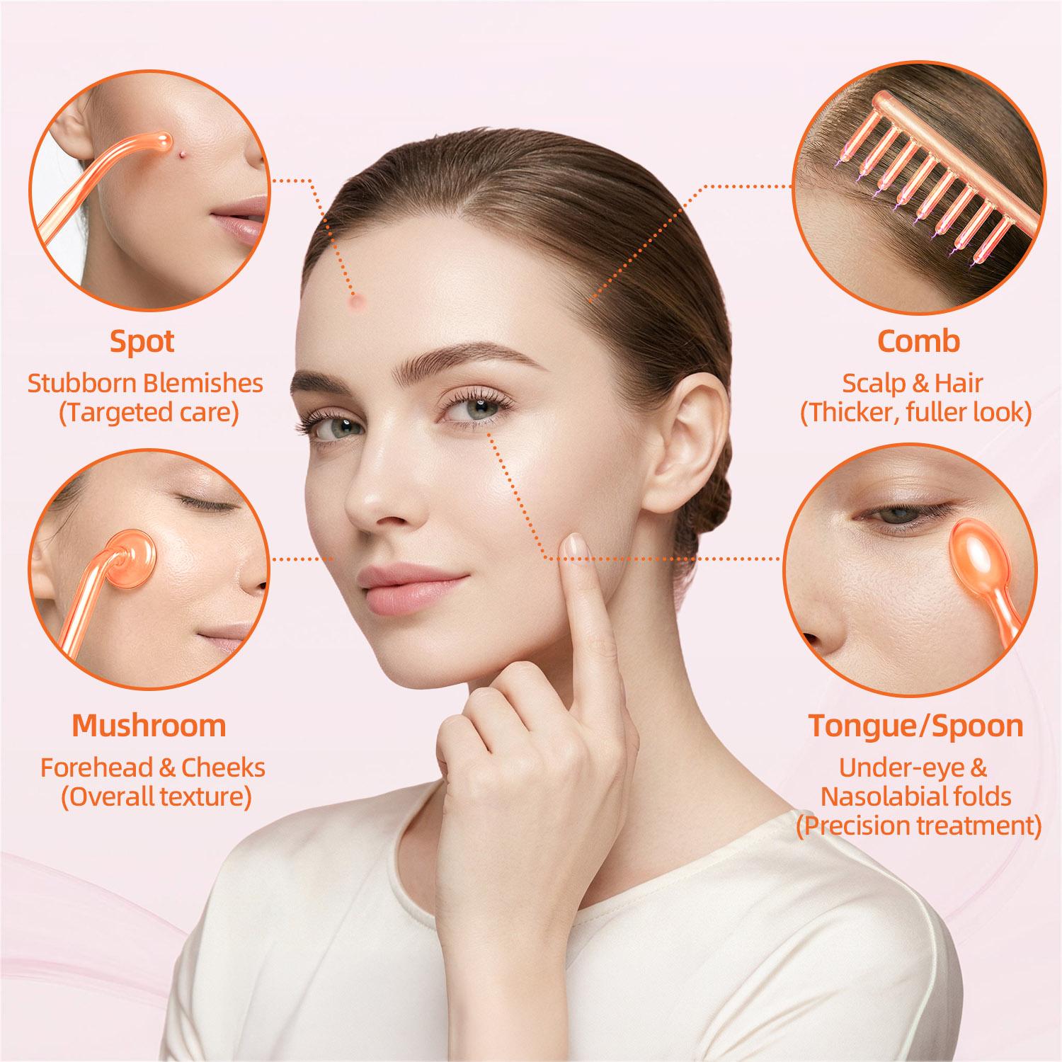 Cotsoco 4-in-1 High Frequency Electrode Wand, Professional Skincare Tools for Women, Comfortable Facial Skin Care Spa Massager, beauty product, Skin Care Gift Cotsoco 4-in-1 High Frequency Electrode Wand, Professional Skincare Tools for Women, Comfortable Facial Skin Care Spa Massager, beauty product, Skin Care Gift