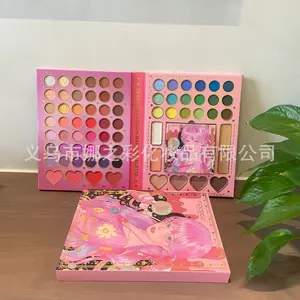 New 72-color eyeshadow palette set with matte and shimmer blush, concealer, and brush set.New multi-color hot-selling women's makeup eyeshadow and foundation palette