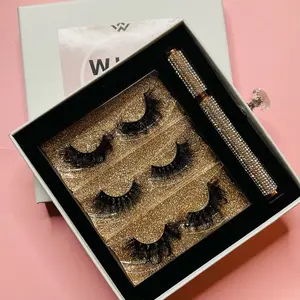 3- Eyelashes and Glittery Pen Glue Set