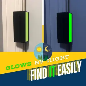 Home Security Door Lock, Child Proof Door Reinforcement Lock with Glow Tape for Inward Door, Front Door, Bedrooms (Black)