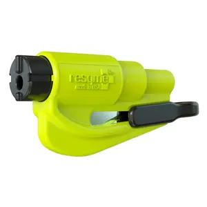 the Original resqme Neon Yellow Car Escape Tool: Window Breaker / Seatbelt Cutter
