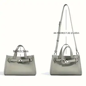 2025 New Genuine Leather Compact Tote Bag, Premium Cowhide Handbag with Adjustable Shoulder Strap and Crossbody Design, Note: Small Size, Please Check Dimensions Carefully, Everyday Handbag, Minimalist Design, Polished Finish, Detachable Strap, Urban Comm