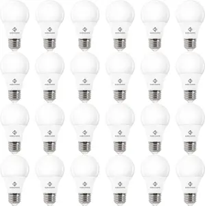 24 Pack 8W Led Light Bulbs Daylight White 5000K, 60 Watt Equivalent Non-Dimmable Light Bulb, A19 Standard Bulbs, E26 Base, 800 LM, Efficient 8 Watt Light Bulb for Living Room, ETL/UL Listed