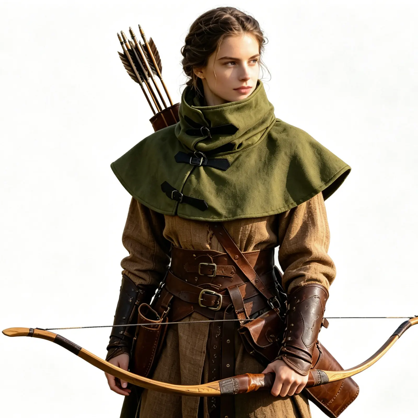 HiiFeuer Women's Fairytale Style Costume Cape, Medieval Solid High Neck Short Cloak, Adjustable Shoulder Shawl for Ren Faire Cosplay, Clothes, Lady, Women's Clothes, Adjustable Shoulder Capelet, Fairytale Style Costume Robes, Capes & Jackets, Accessories,