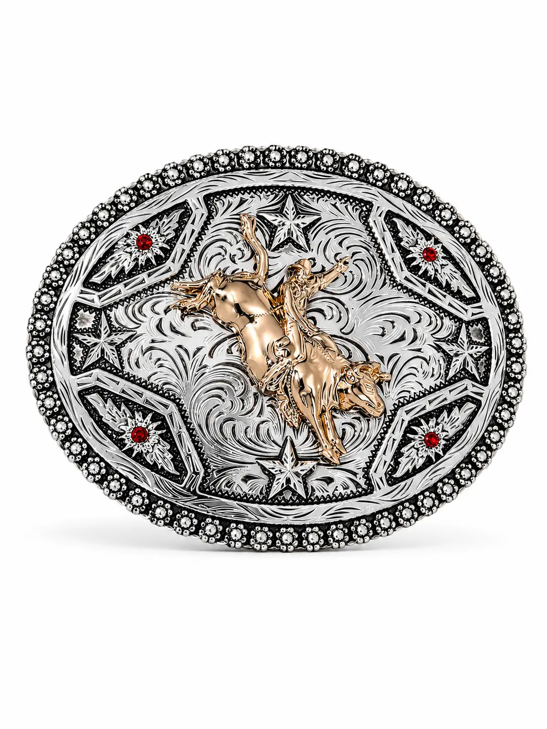 Bucking Bull Rider Western Belt Buckle Rodeo Cowboy Rhinestone Buckle