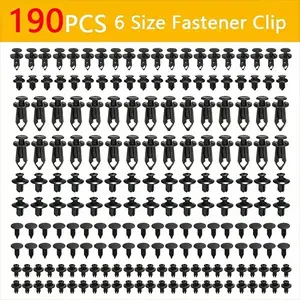 190-Piece Car Fastener Kit, Durable Plastic Clips, Easy Installation, Fits Trucks and Motorcycles, Decorative Panel and Bumper Attachments