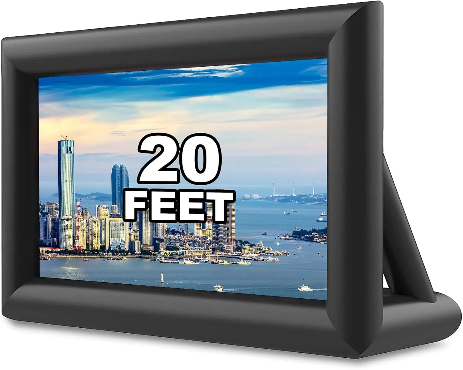 20 ft Inflatable Outdoor Movie Screen – Portable Projector Screen with Blower, Front & Rear Projection for Backyard Movies, Pool Parties & Outdoor Events