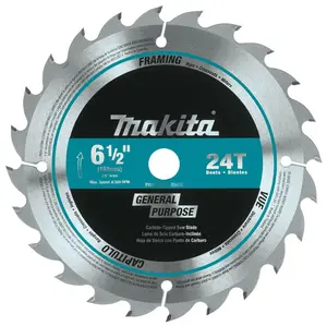 6-1/2" x 24 Teeth Rip/Cross/Plunge Cut Circular Saw Blade
